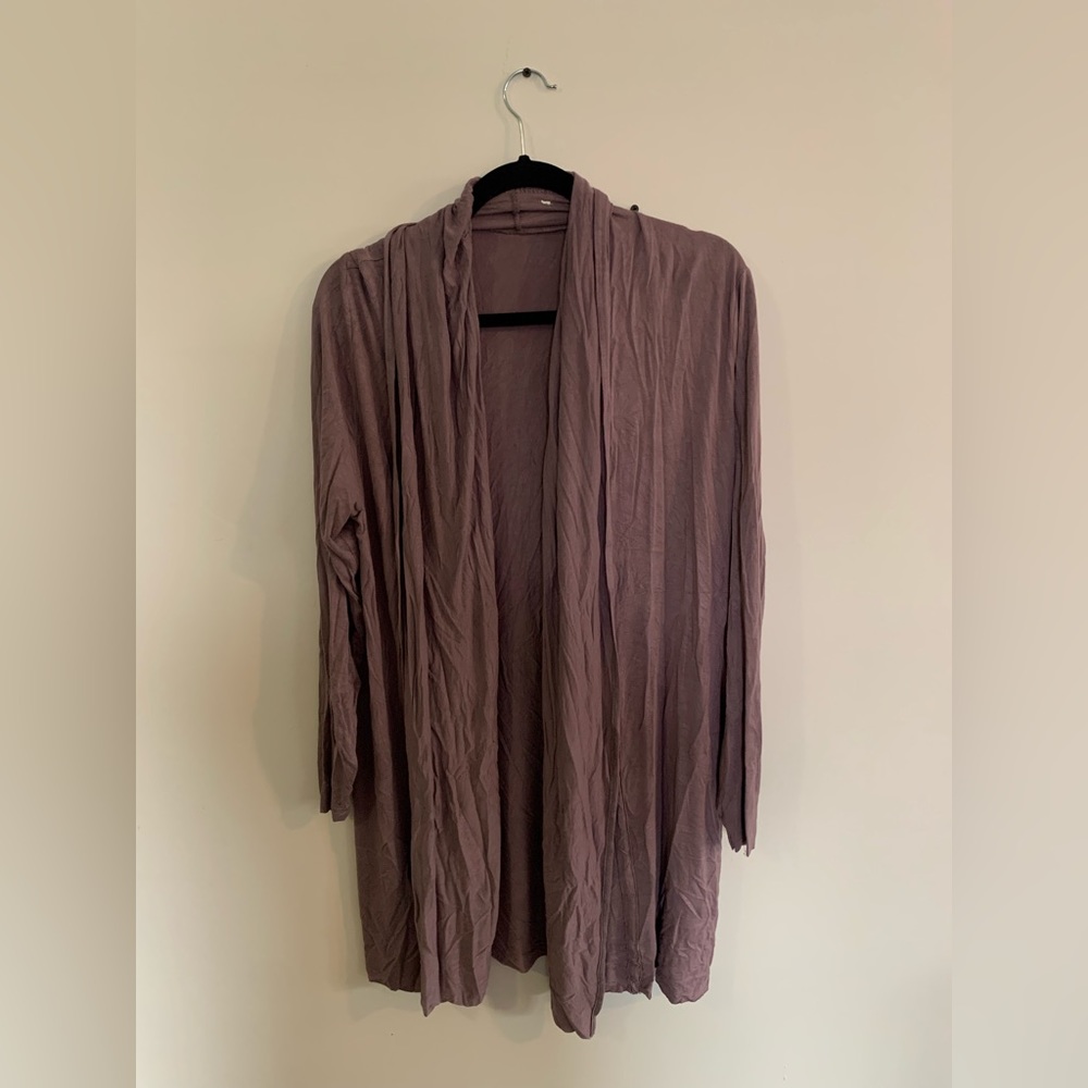 XL mauve stretchy cardigan